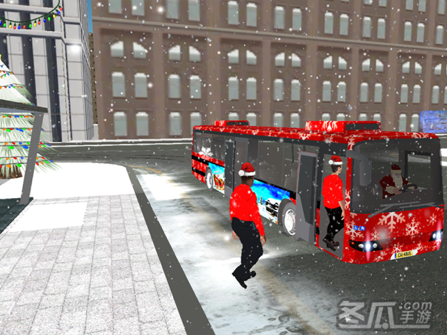 圣诞晚会巴士模拟3 d 旅游滑雪胜地2