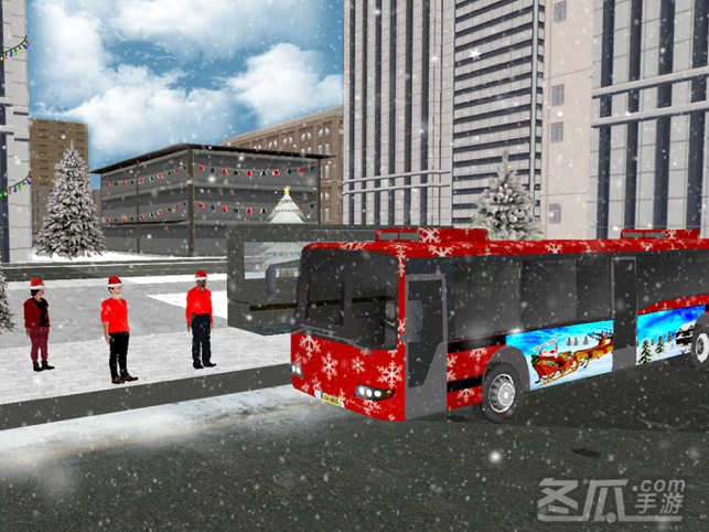 圣诞晚会巴士模拟3 d 旅游滑雪胜地4